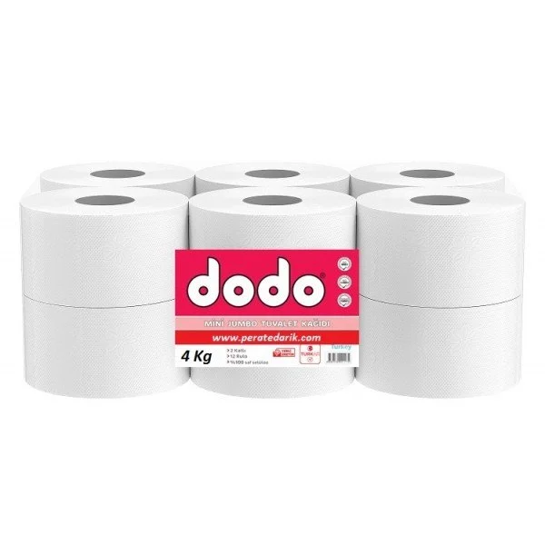 DODO%20MİNİ%20JUMBO%20TUVALET%20KAĞIDI%20(810CM)(4%20KG)(12%20ADET)