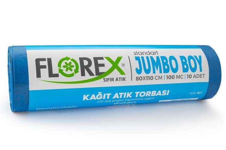 FLOREX%20SIFIR%20ATİK%20JUMBO%20BOY%20MAVİ%20‘KÂĞIT%20ATIK’BASKILI%2080cm*110cm