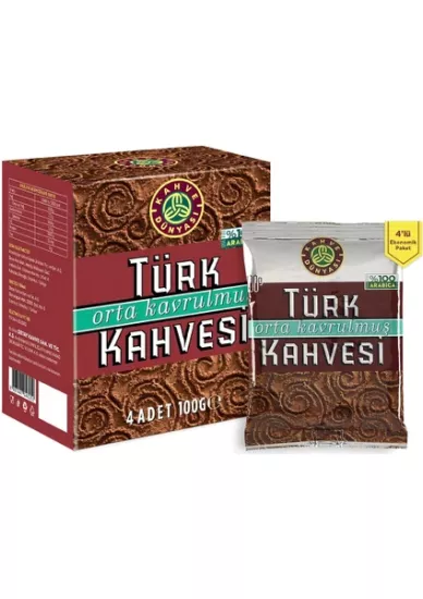 KAHVE DÜNYASI TÜRK KAHVESİ  4 LÜ PAKET