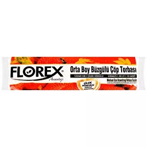 FLOREX ÇÖP TORBASI STANDART ÇİLEK KOKULU ORTA BÜZGÜLÜ 55cm*60cm