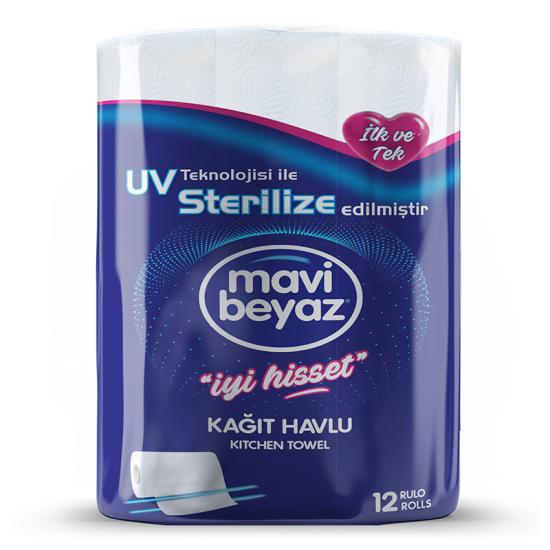 MAVİ BEYAZ KAĞIT HAVLI 6`LI